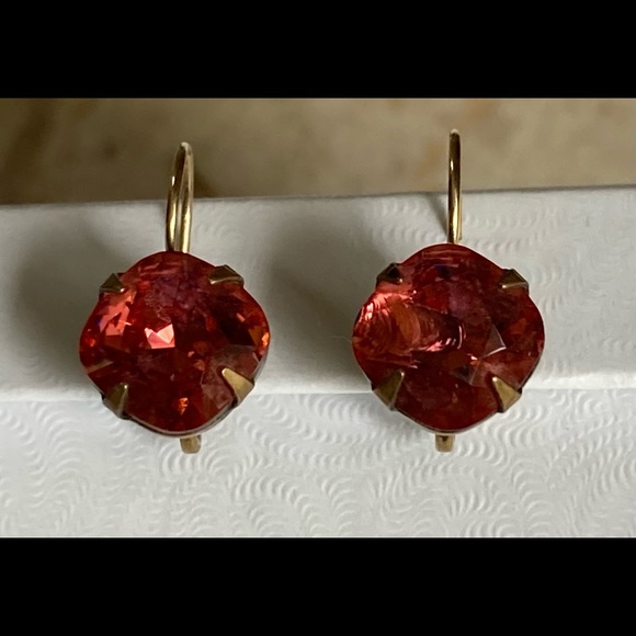LIZ PAIACIOS Pink Crystal Pierced Earrings - Picture 2 of 14